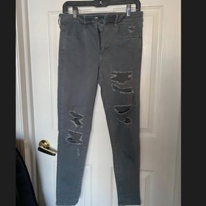 AE Gray High Rise Jegging